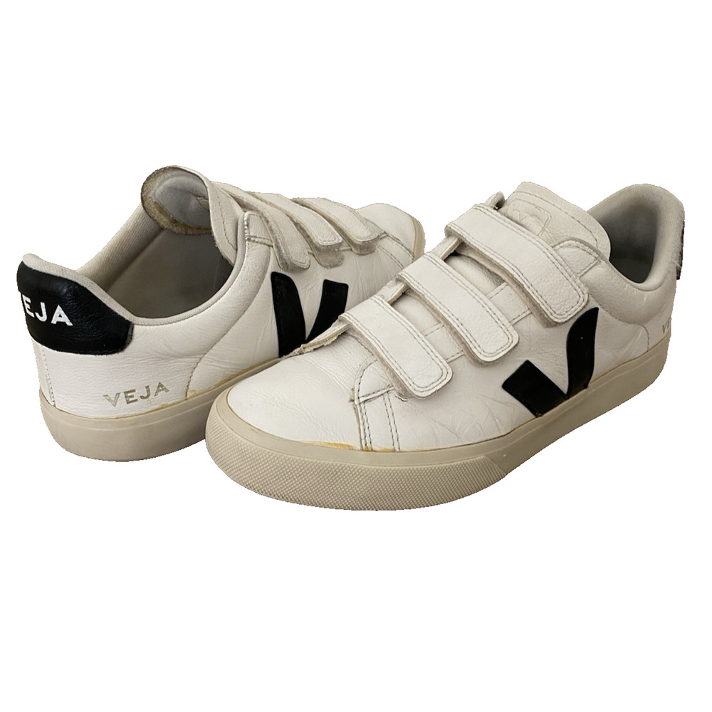 Veja Men's Recife Logo Sneakers US 9/EU 42 Extra White Black Classic